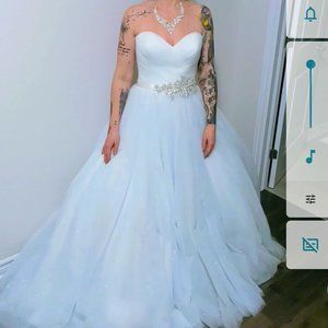 Allure "something blue" size 12 wedding dress NEW